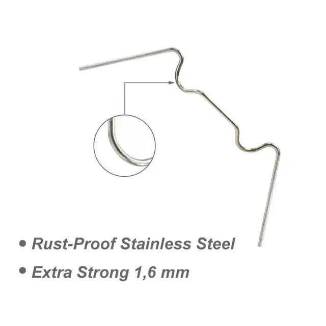 Zöld 100Db W-Típusú Üvegházhatású Üvegrugó Huzal Üvegezés Átfedési Klipek Rögzítő Bilincsek