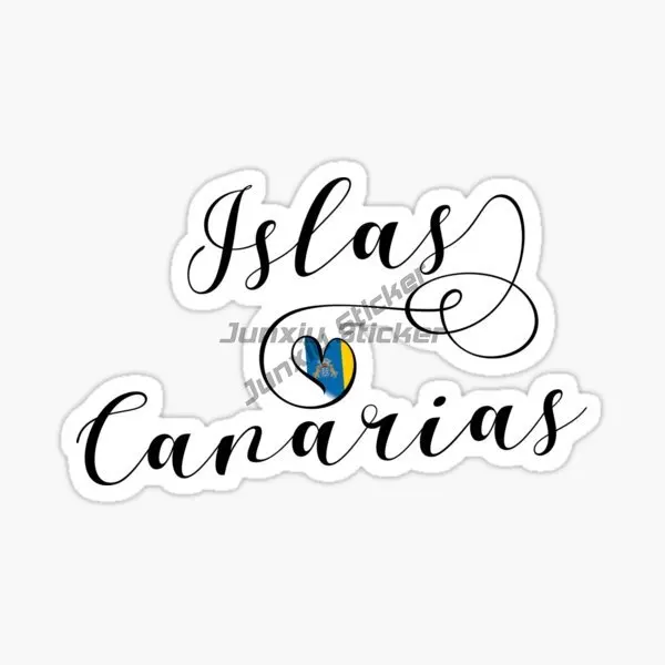 I Love Lanzarote Adesivi 6 Misure 21 Colori Canarie Spagna Arrecife La Geria