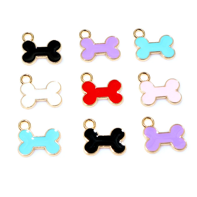 Charming Enamel Bone Pendants for DIY Jewelry Making - Set of 20