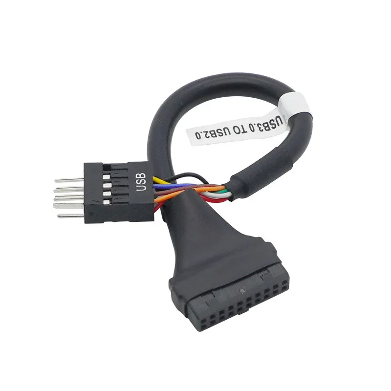 

Motherboard Internal USB 2.0 9pin to USB 3.0 20pin Adapter Cable,Mainboard USB 3.0 20 pin Header to USB 2.0 9 pin Bridge Cable