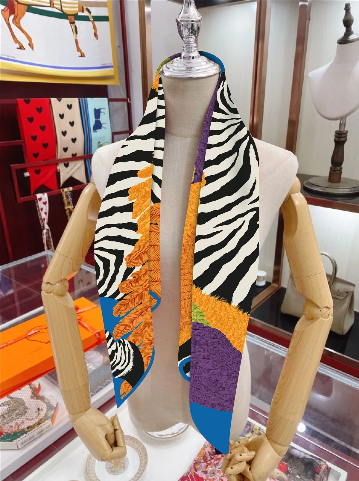 90 cm Klassiker Pegasus Marke Quadrat Schal Frauen Mode Twill 100% Seide Schal Schal Design Hijab Bandana Foulard Kopf Schal – Detail 25