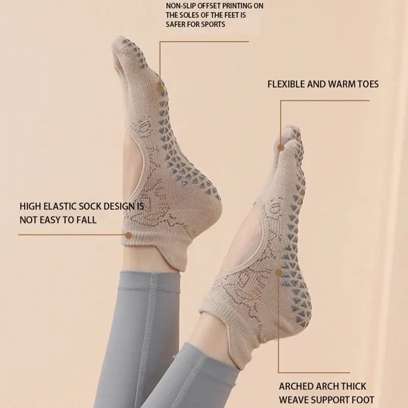 Women Yoga Toe Socks High Quality Anti Slip Five Fingers Pilates Socks  Quick Dry Grip Fitness Dance Training Toe Socks For Girls