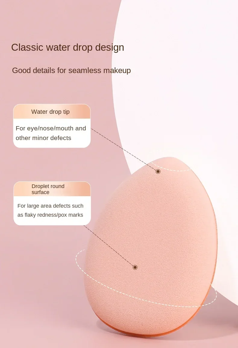 Description Picture 5 of item6pcs Mini Finger Powder Puff Makeup Sponge For Foundation Reusable Loose Powder Puff Suitable For Women's Makeup Functional Tool