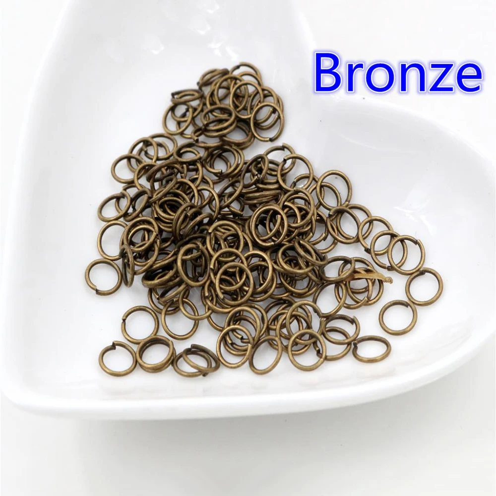 Bulk Pack of Metal Open Jump Rings for Jewelry Making - 200 Pieces in Various Sizes