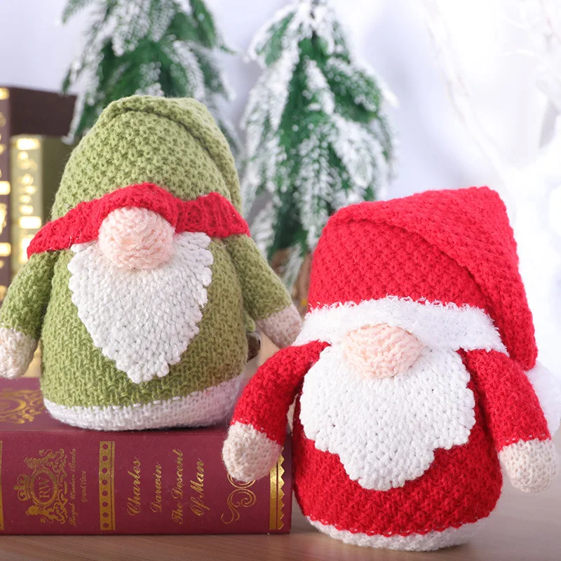 

Christmas knitting toy ornaments Christmas decorations bell dwarf action figures new