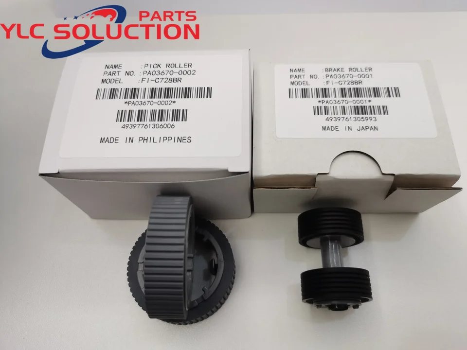 Scanner Brake And Pick Roller Set For Fujitsu Fi-7160 Fi-7180 Fi-7260 Fi-7280 - PA03670-0001 PA03670-0002