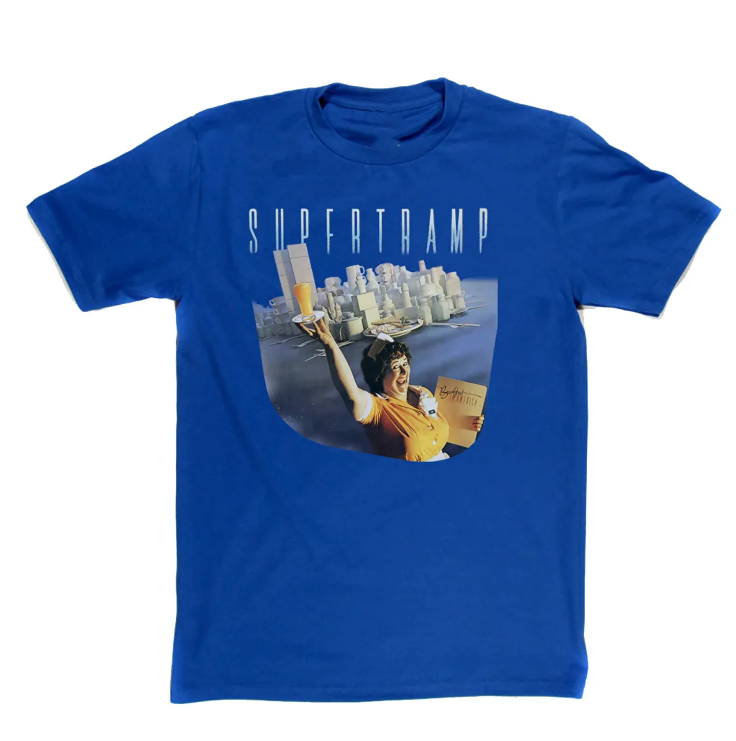 Supertramp Breakfast In America T-Shirt Royal Blue Unisex Tutte Le Taglie 1 Pt263