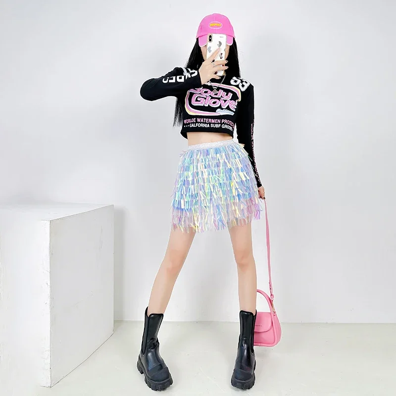 Korean Girl Group Student Jazz Dance Costume Women New Street Dance Clothes Cheerleader Stage Performance Clothing