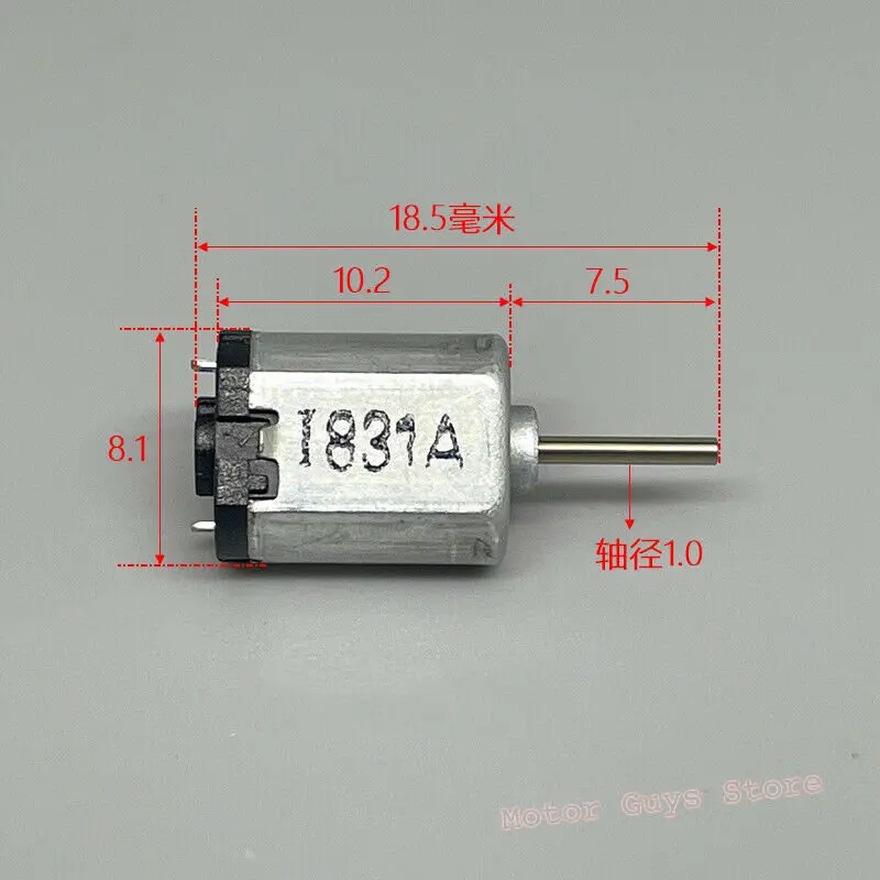 Mabuchi FF-K20WD Tiny DC Motor – 3V-5V High Speed Micro Motor, 6mm X 8mm, For Toys & DIY Projects 6 thumbnail image