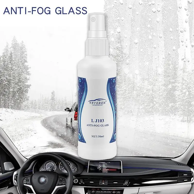 50ml Car Wash&Maintenance Anti-fog Agent Rainproof Spray For Front Window Glass And Mist Goggles Automobile Glass Anti-fog Tools images - 6
