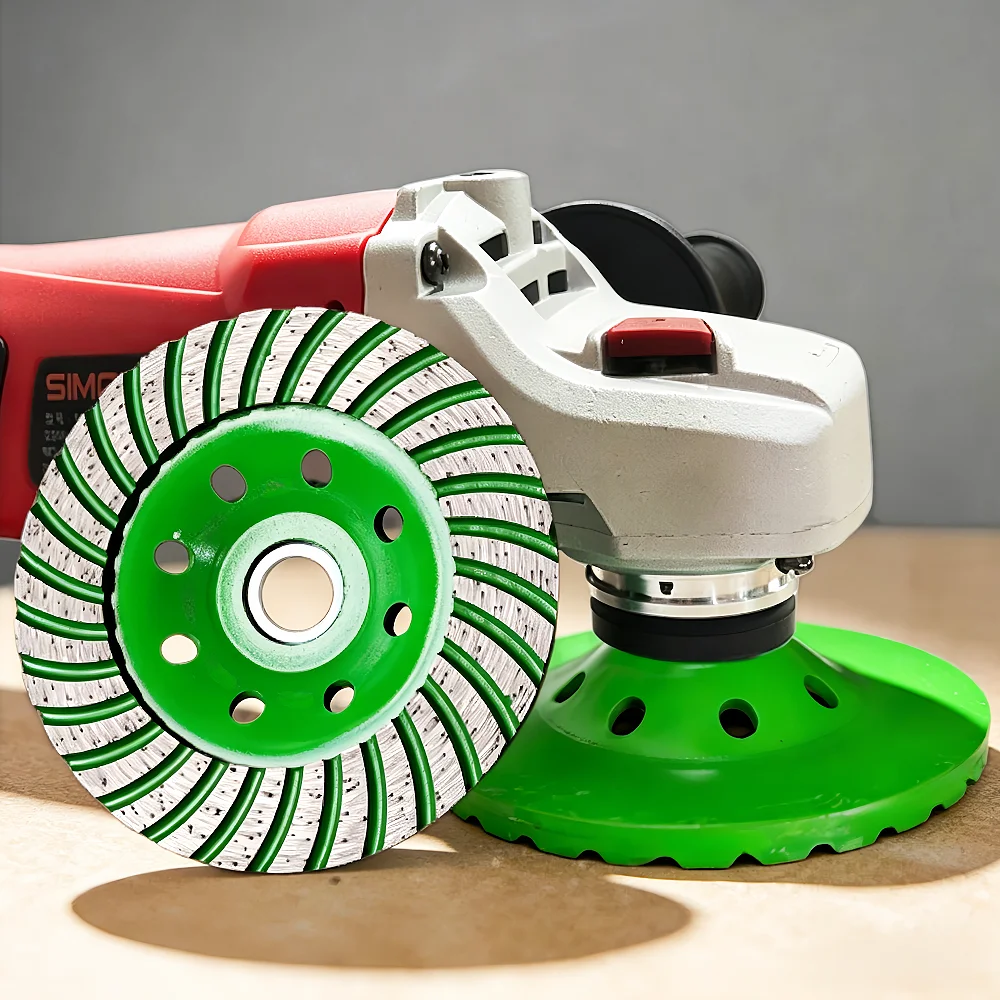 1 Stück 115/125mm Diamant-Schleifscheibe für Beton, Turbo-Winkelschleifer für Granit und Marmor, Schleifscheibe 4,5/5 Zoll