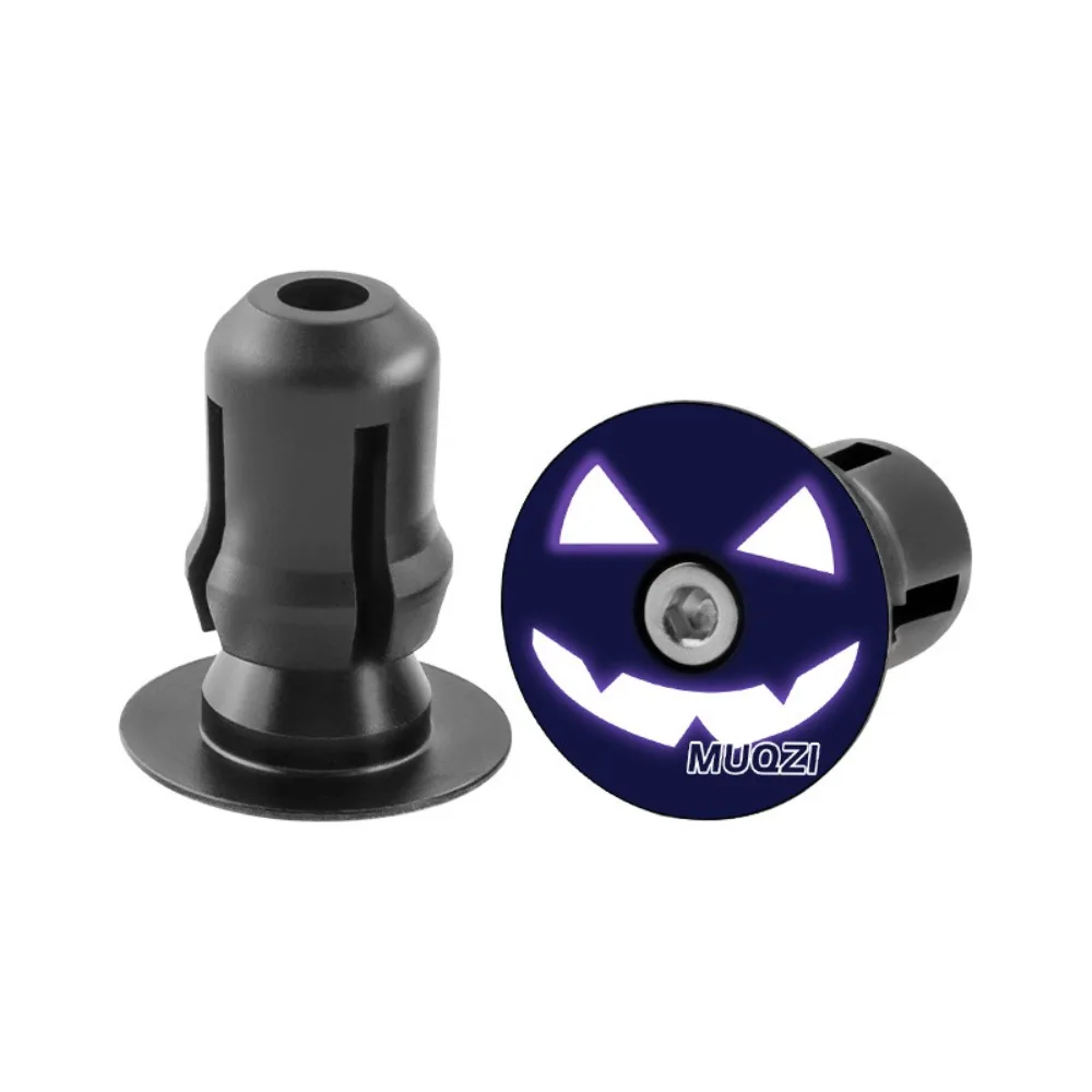 32x26MM bicycle handlebar end caps CNC aluminium alloy plug 3D relief personalized totem