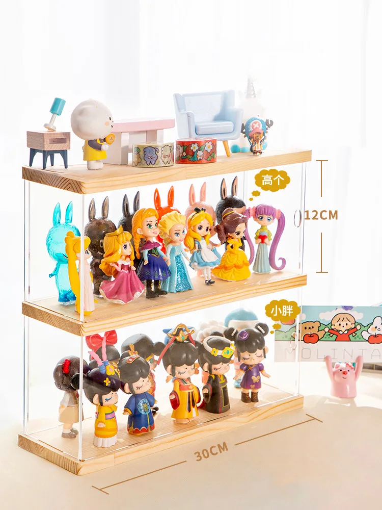 Organizador de decoración con soporte de almacenamiento de figuras montadas  en pared modelo juguetes exhibición