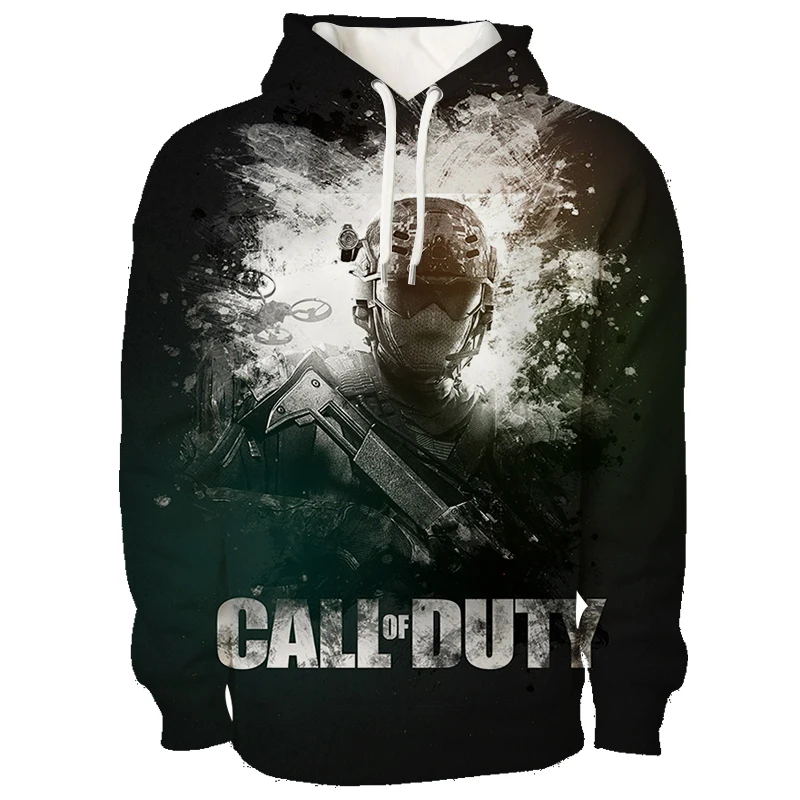 thumbnail image 1 of Sudadera con capucha de Call of Duty Ghosts con estampado 3D, camisetas de otoño, jerséis de manga larga, ropa de calle de gran tamaño para hombre, 1 of 5