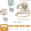 Cute Rabbit Harness Leash Set Bunny Soft Padded Dog Vest Small Puppy Carrier Teddy Bear Cat Collar Little Pet Walking 5