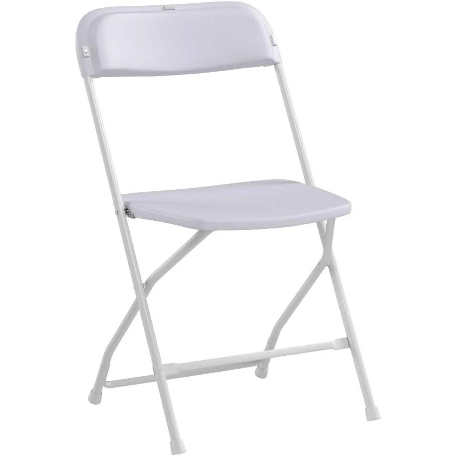 US 10 Pack White Plastic Folding Chair, Indoor Outdoor Portable Stackable Commercial Seat with Steel Frame 350lb
