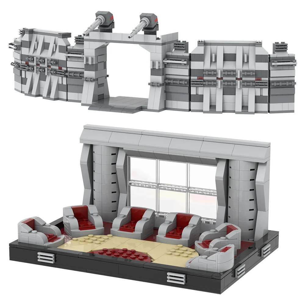 MOOXI Movie Space Wars Defensive Walls Meeting DIY Diorama Model Kit ...
