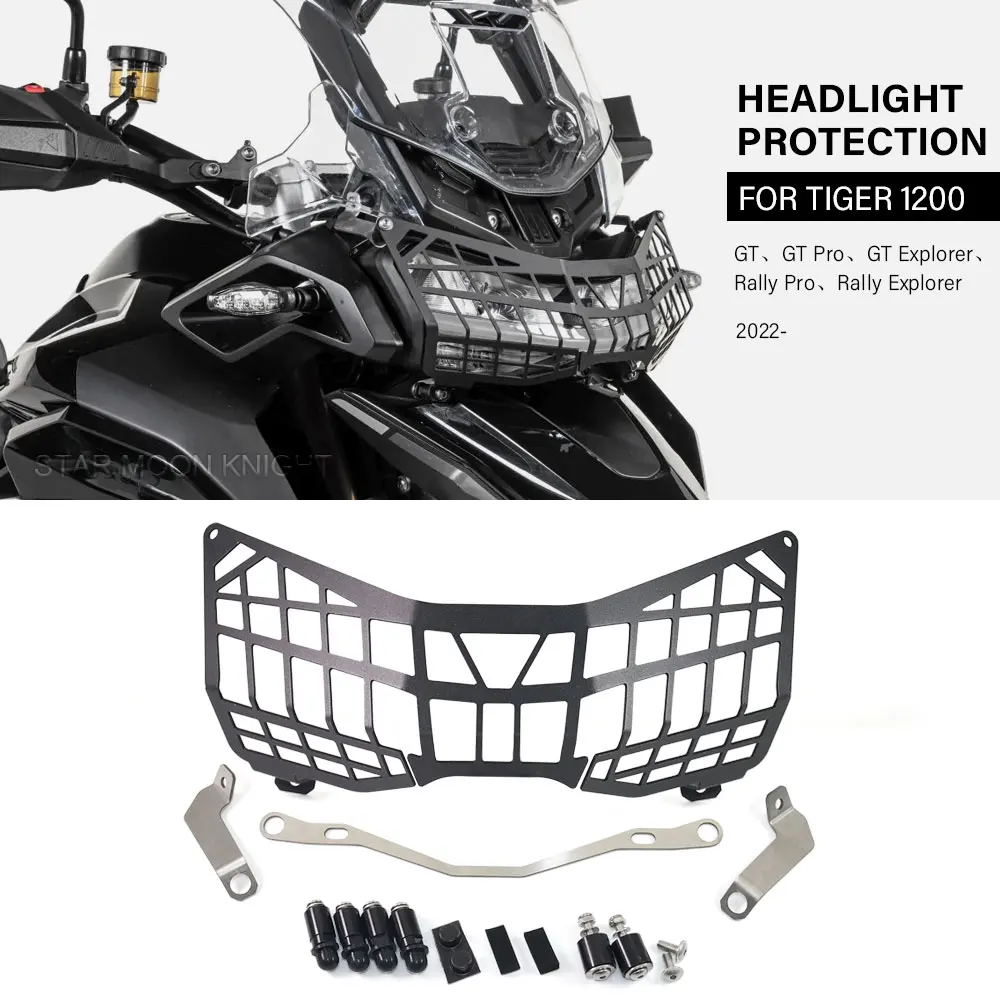 Protezioni Per Fari Per Tiger 1200 Gt Pro Gt Explorer Tiger1200 Rally Pro Rally Explorer 2022-Copertura Protettiva Per Griglia Con Luce Frontale