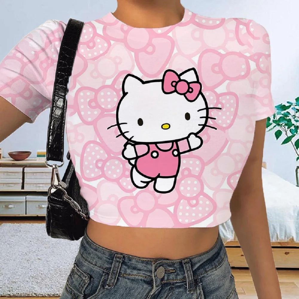 

Женская футболка с коротким рукавом, круглым вырезом и принтом