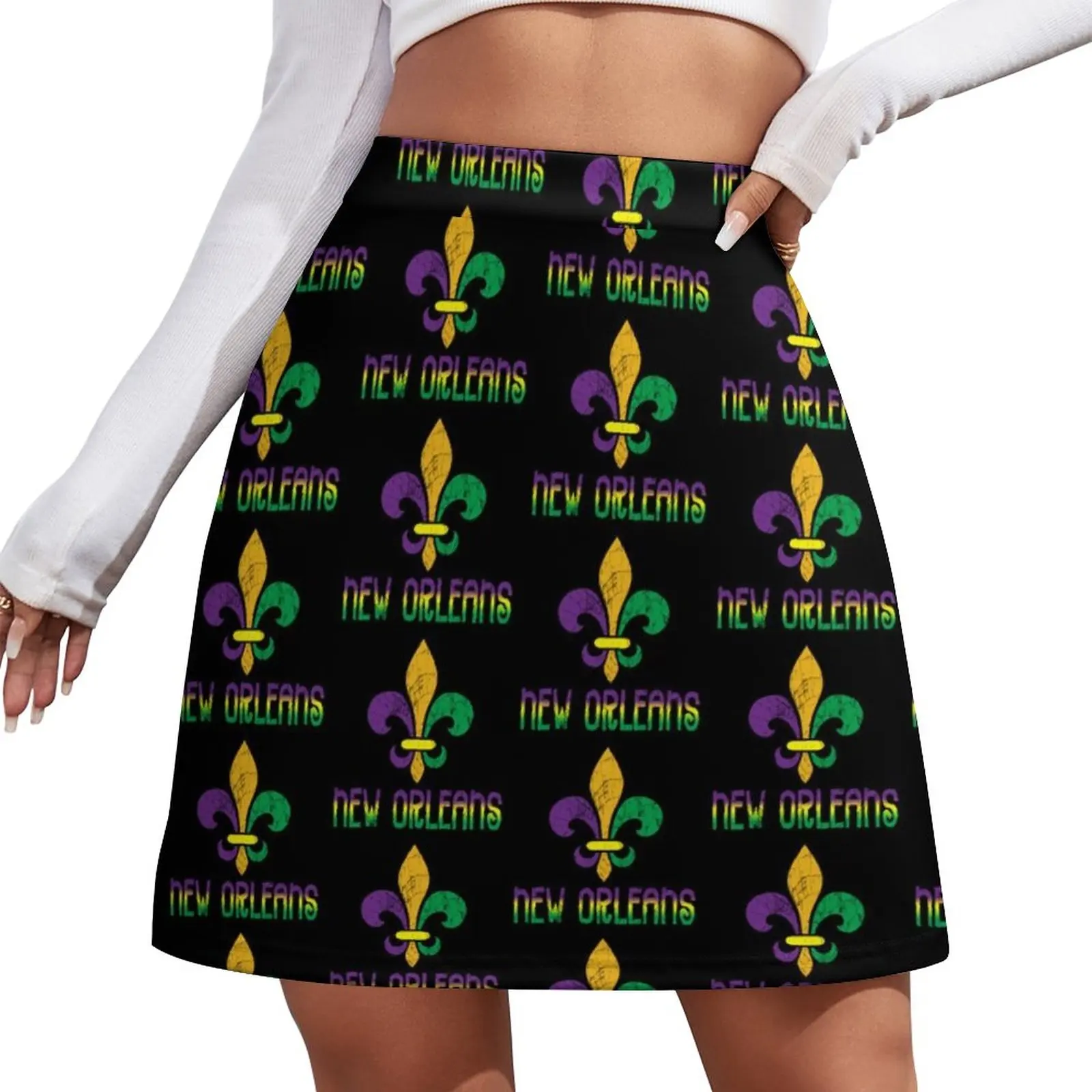 

New Orleans Louisiana Mardi Gras Gear Mini Skirt mini skirt women's summer clothing 2023