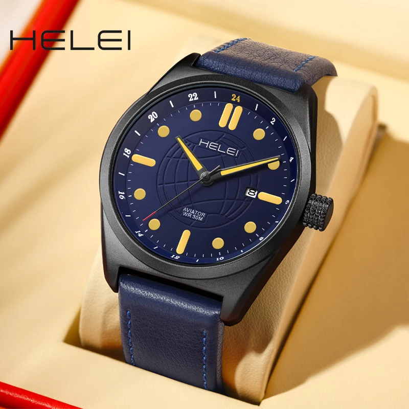 HELEI new personality helmsman series multi-function quartz movement 2024 men's quartz watch men's waterproof wristwatch car relay for bmw 1 3 4 5 6 7 series z3 z4 e81 f20 f21 e36 e46 e90 e91 e92 f30 e60 multi function relay 61368364581 61366915327