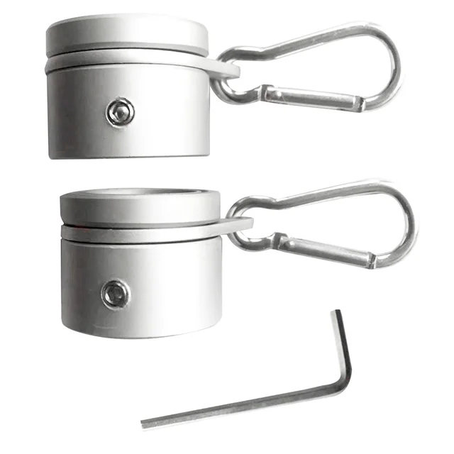 2Db Easy Expless Ezüst Rozsdaálló Kültéri Állítható Zászló Rúd Gyűrű 360 Fokos Forgó Grommet Karabiner Alumínium Ötvözettel - Image 4