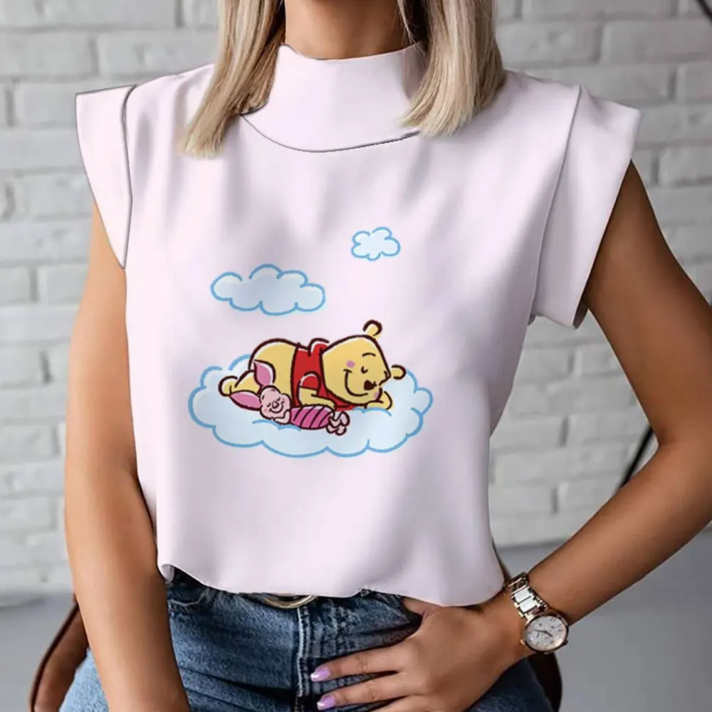 

Loose boys and girls sleeveless vest sports vest trend Disney women's summer new super hot cute Winnie the Pooh