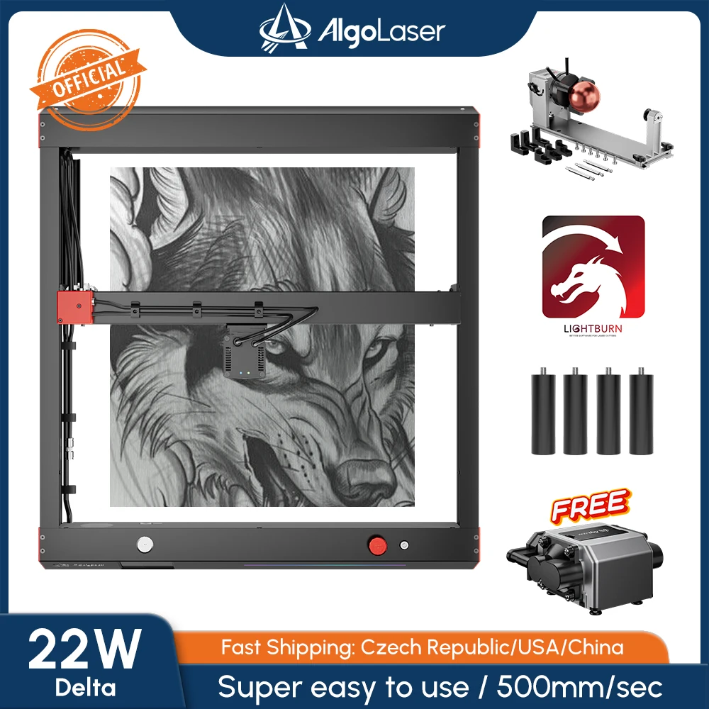 

Algolaser 160W Set Combination Offline Color Carving Desktop Laser Carving Machine Batch Cutting Touch Screen Operation 500MM/S