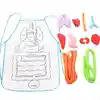 Organ Teaching Apron Anatomy Apron Human Body Educational Home Apron Aids Toys For Children Body Teaching 6