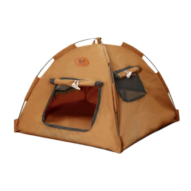 Portable Foldable Pet Cat Tent Closed Design Breathable Cat Sleep House Large Stable Pet Kennel Indoor Use 4
