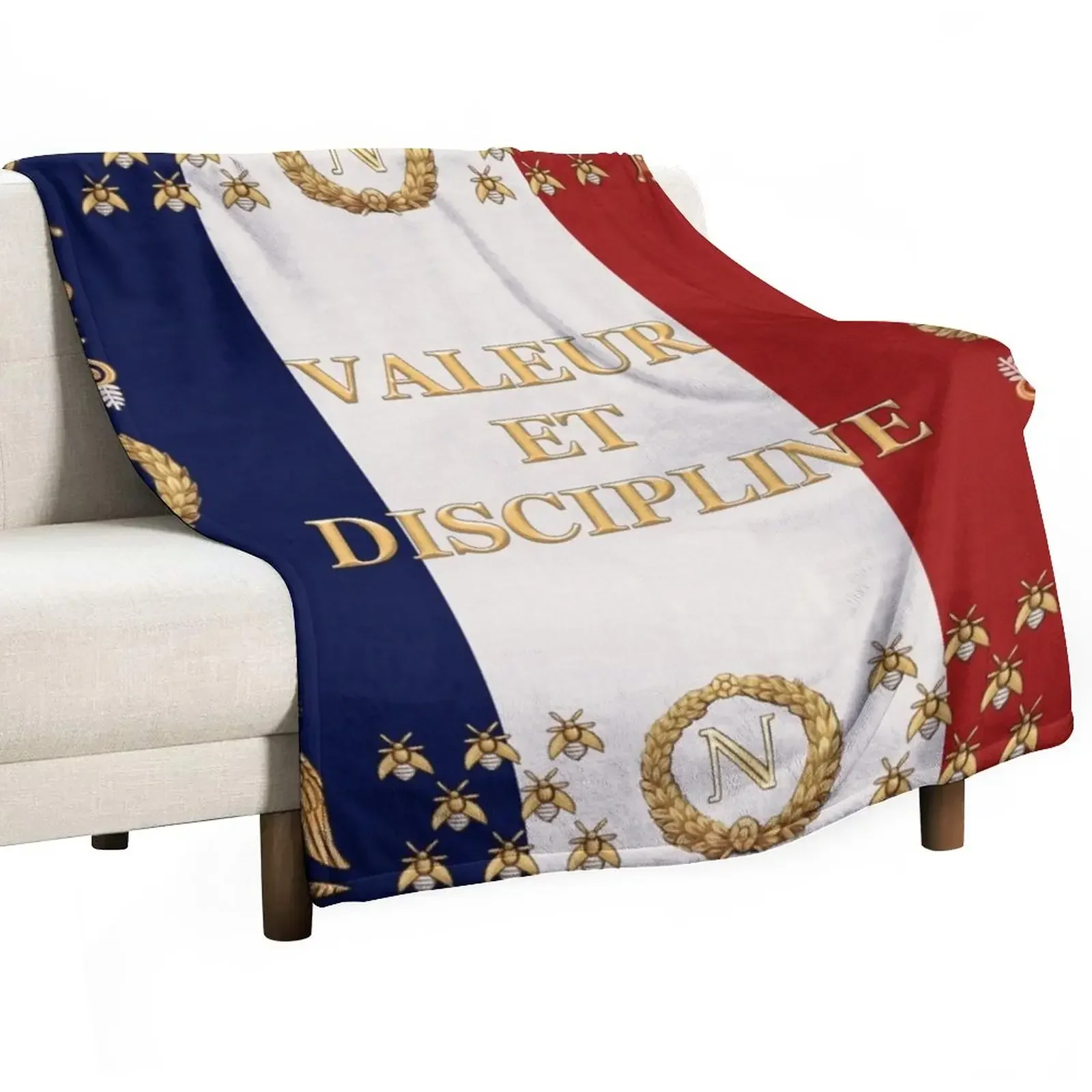 

Napoleonic French regimental flag Valeur et Discipline Throw Blanket christmas decoration Flannels Baby Warm Blankets
