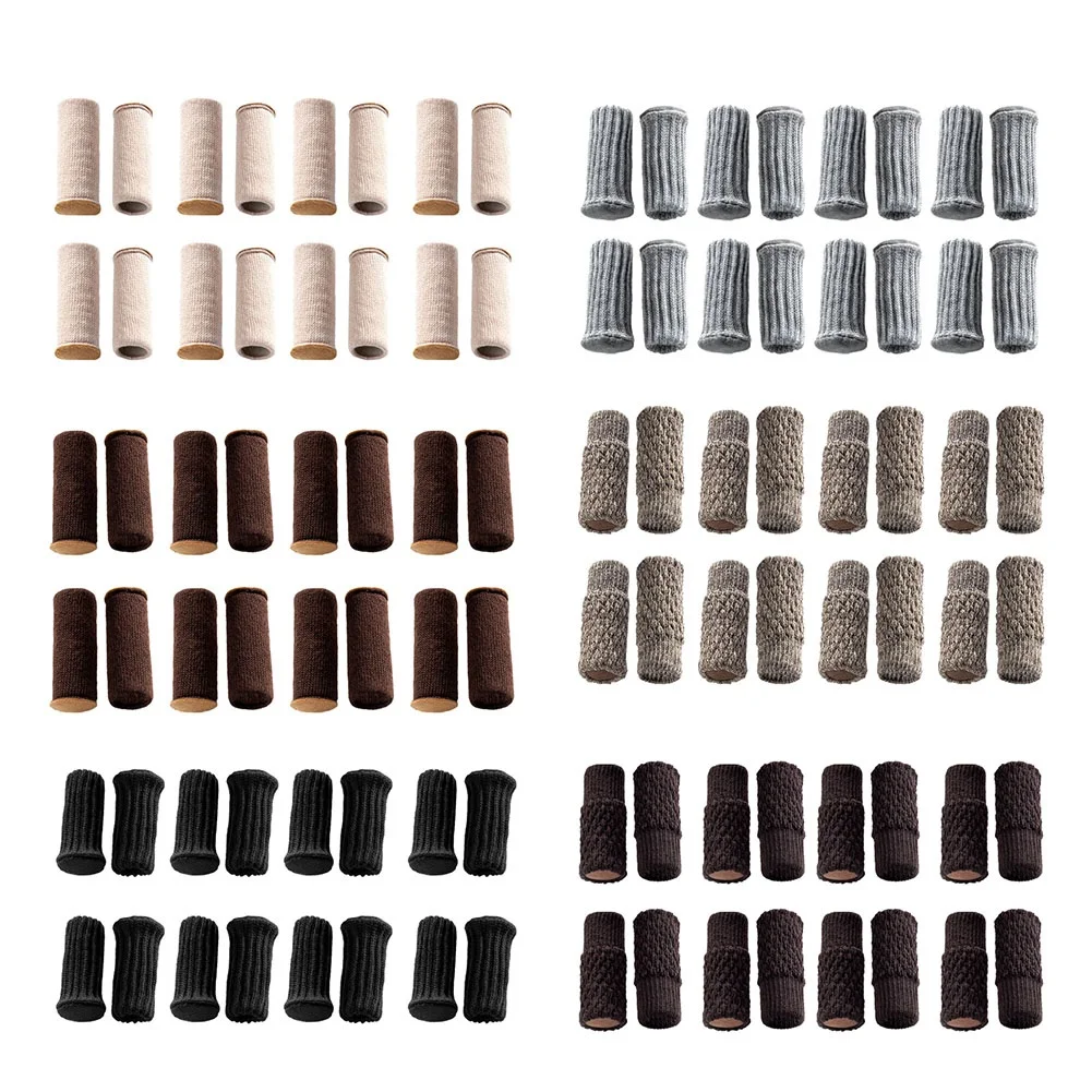 

16pcs Knitted Chair Leg Covers Table Legs Chair Leg Protectors Stool Leg Covers For Circumference 10-18cm Home Textile