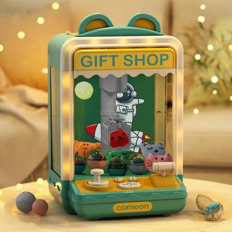 Clip Doll Machine Cartoon Automatic Doll Claw Machine Kids Operated Play Game Claw Catch Toy Mini Crane Machines Gift
