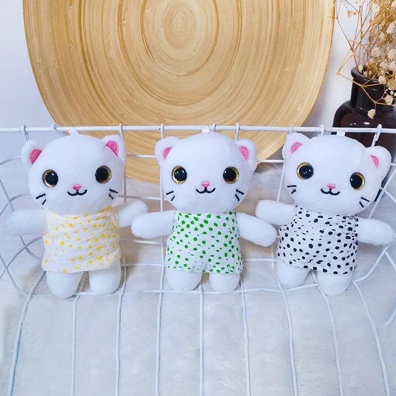 

StylishCreative polka dot cat couple doll sweet doll new keychain bag pendant fashione soft doll toy birthday christmase gift