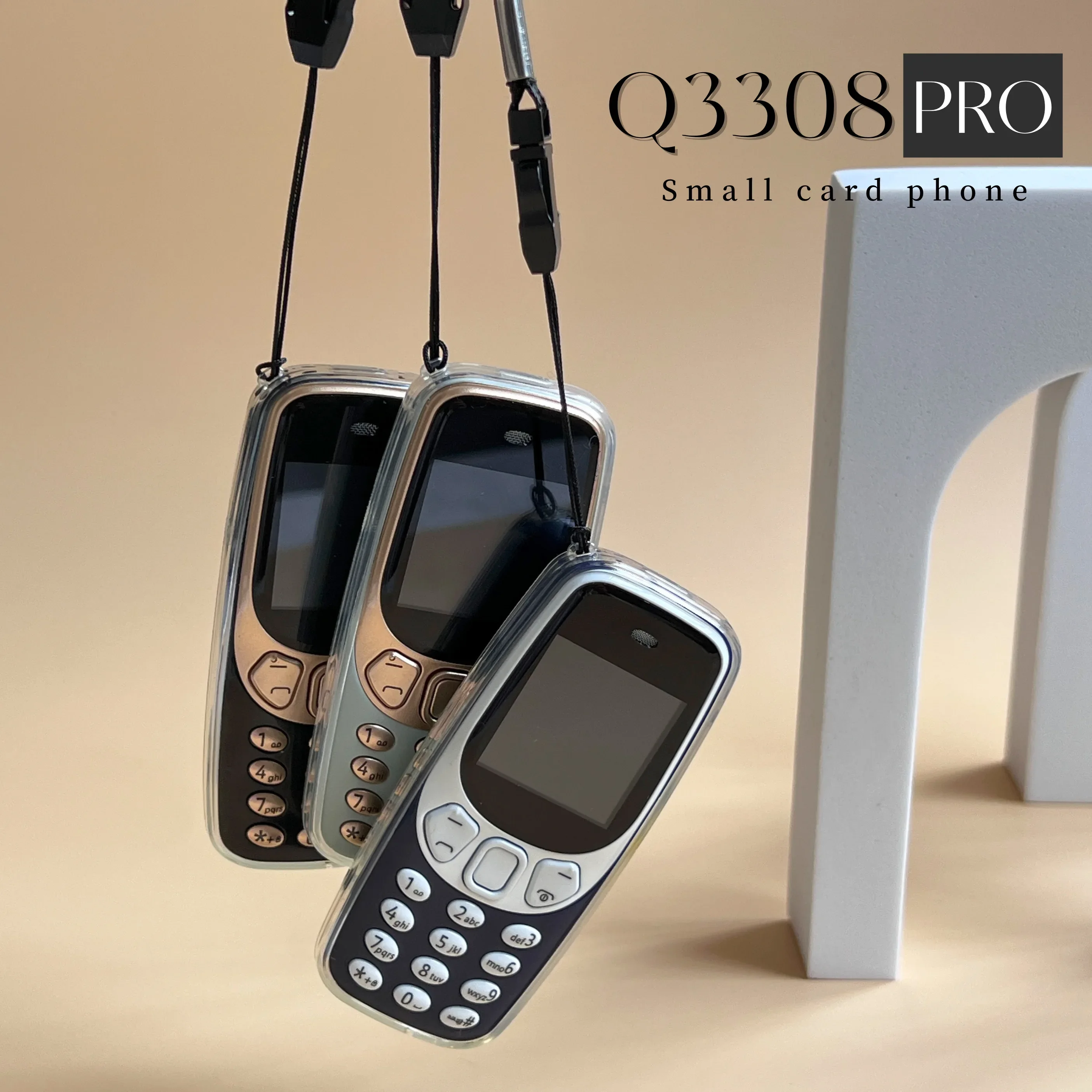 SERVO Q3308 PRO 3 SIM Standby Mini Mobile Phone Magic Voice Bluetooth Dialer Speed Dial FM Radio 2G GSM Super Smaller Cellphones