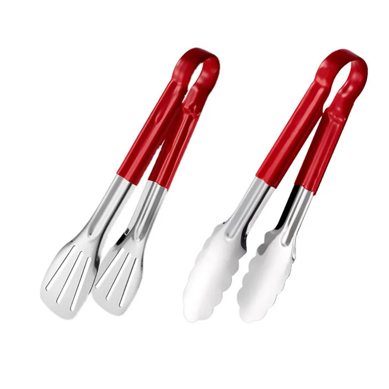 Food Tongs 9/12/14 Inches Stainless Steel Kitchen BBQ Steak Barbecue Clip Bread Clamp Cooking Utensils