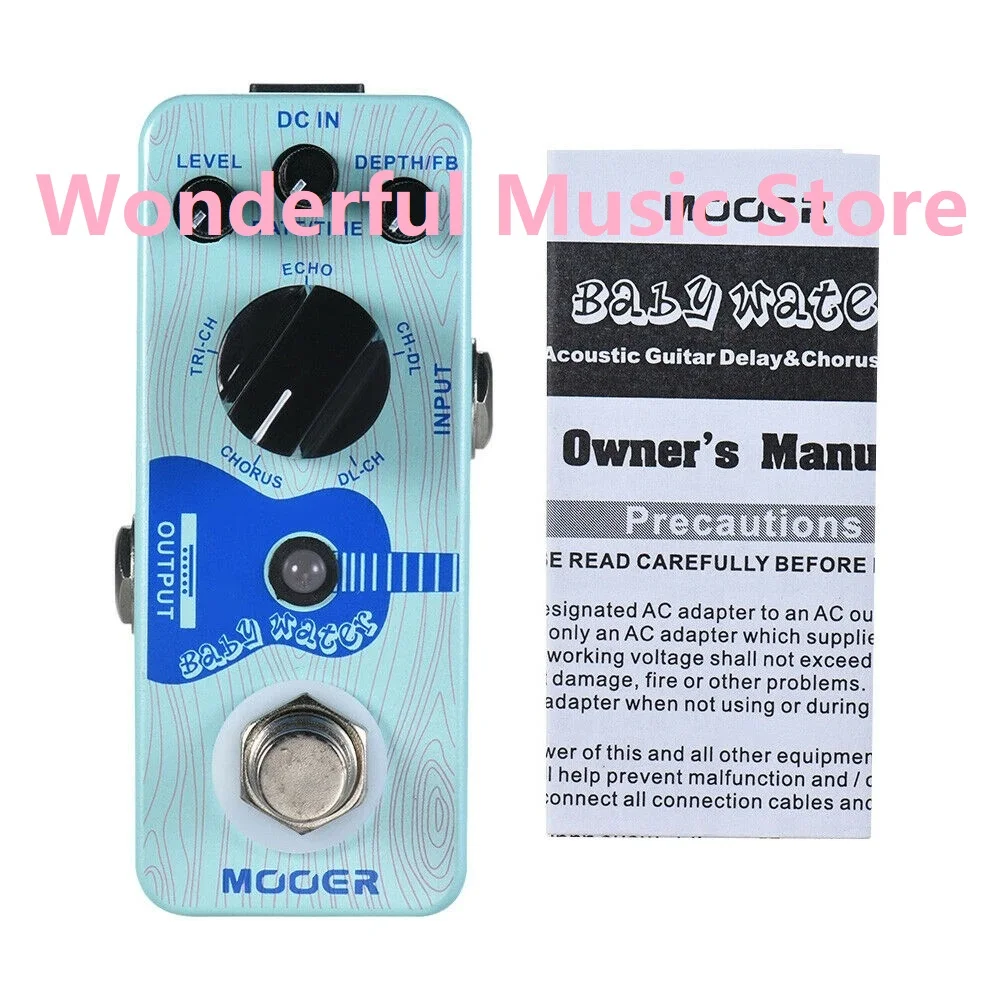 

Mooer MCH3 детская водяная задержка и хор гитарная педаль, акустическая гитара, педаль, компрессор, Педальный эффектор