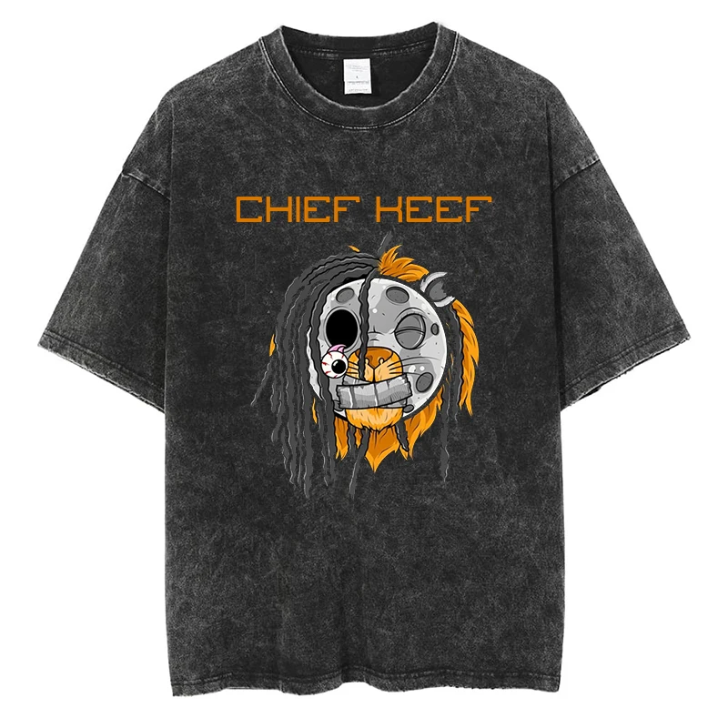 

Chief Keef Hip Hop Streetwear T-shirt Fun Gothic Graphic Tshirt Quality Cotton Oversized Short Sleeve Tees For Men Women Clothes