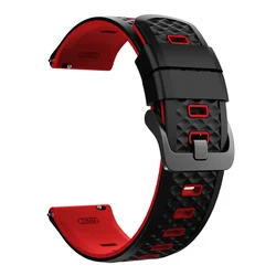 Universal 22mm Silicone Smartwatch Band - Versatile Sports Bracelet in Multiple Colors - 22mm (Black Red)