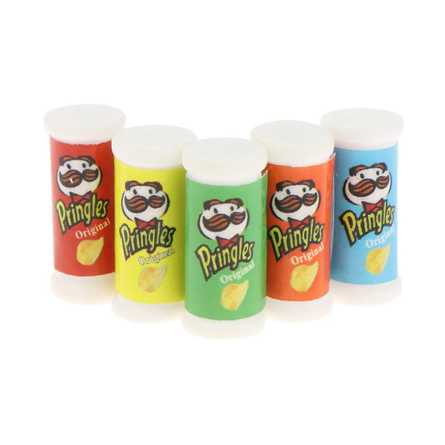 10Pcs/lot 1:12 Dollhouse Miniature Food Doll House Decoration Mini Simulation Potato Chips Bottle Modle Toy Pretend Play Kitchen 2