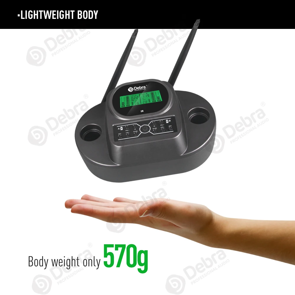 Wireless Microphone WM2 UHF wireless handheld microphone for Kara OK stage with wireless inductive charging infrared fast frequency pairing