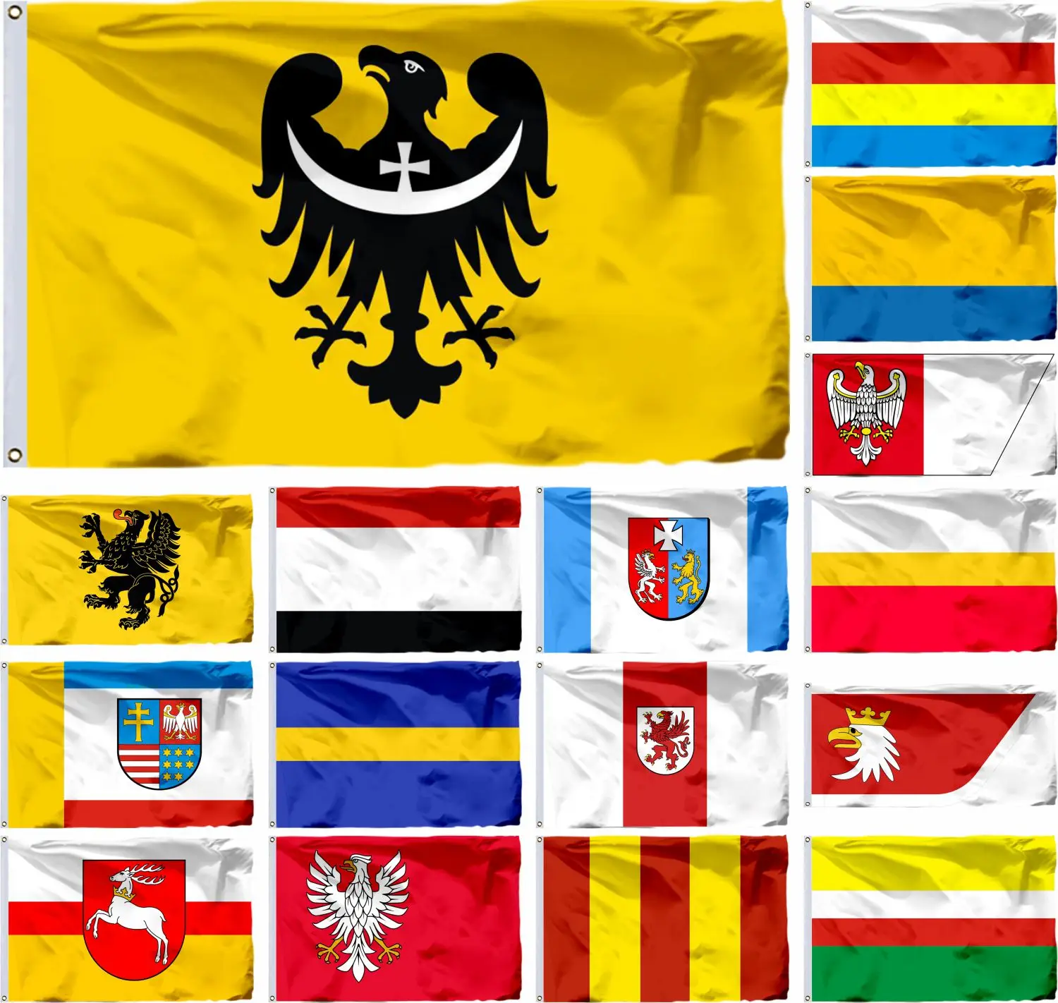 

Poland Lower Silesian Voivodeship Flag Lublin of Rhodes 3X5FT Mazowia and Holy Cross Province 90X150CM Greater Poland Banner