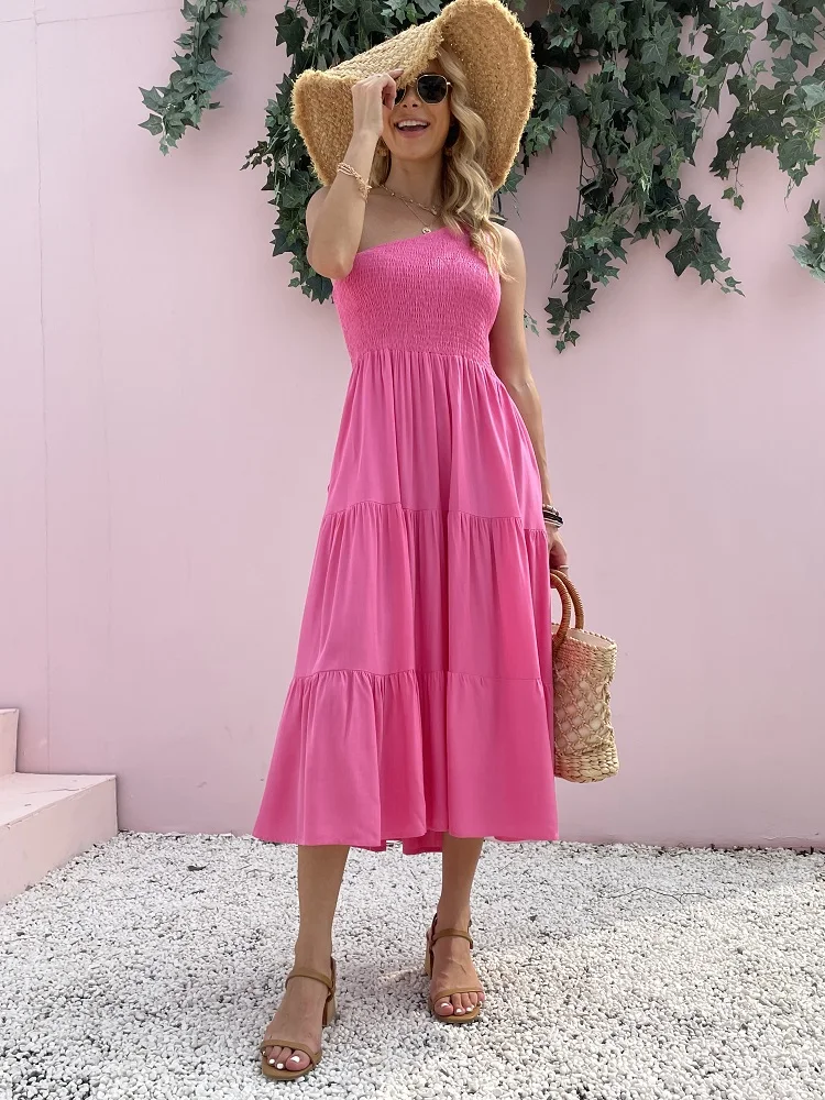 

Long Skirt Ladies Dresses for Special Occasion Events One Shoulder Y2k Formal New Dress Bohemian Evening Prom 2023 Womens