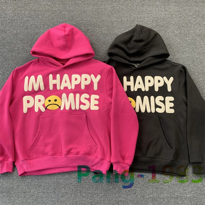 

Dark Grey Rose Pink CPFM Foam 3D Printing Plush Hoodie Men Women 1:1 High Quality Oversized Washed Hooded Sweatshirt