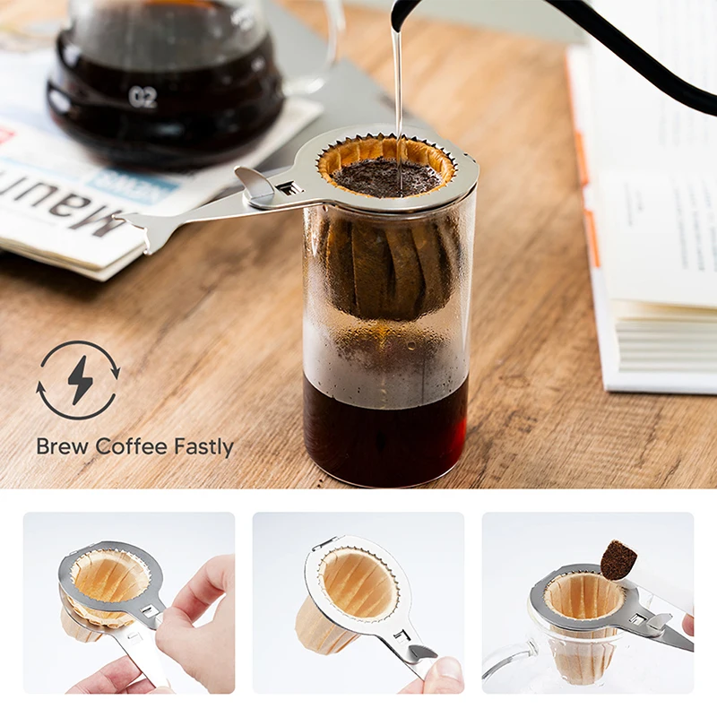 100PCS Cup Filters Disposable Coffee Filter Paper Filters Coffee Filter Paper Liners Compatible With All Reusable Capsules