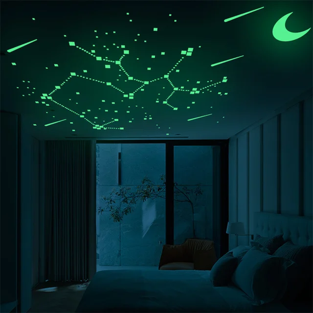 450/500pcs/set Luminous Star Dot Stickers Children Bedroom Fluorescent Painting Toy PVC Glow in Dark Toys Kids Room Decorations 4
