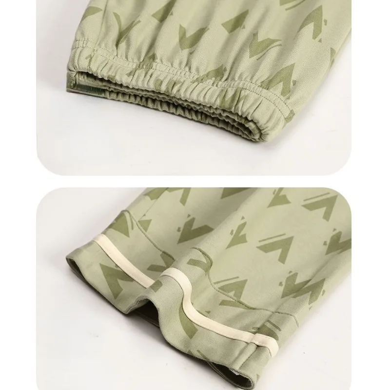 2024 New Women's Loose Loungewear Set Ladies Fashion Spring Autumn Pajamas Suit Pure Cotton Long Sleeves Pants Casual Sleepwear