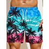New Summer Harajuku 3D Cocoanut Trees Printing Beach Shorts Palm Tree Graphic Board Shorts For Men Hawaiian Cool Swimming Trunks 3
