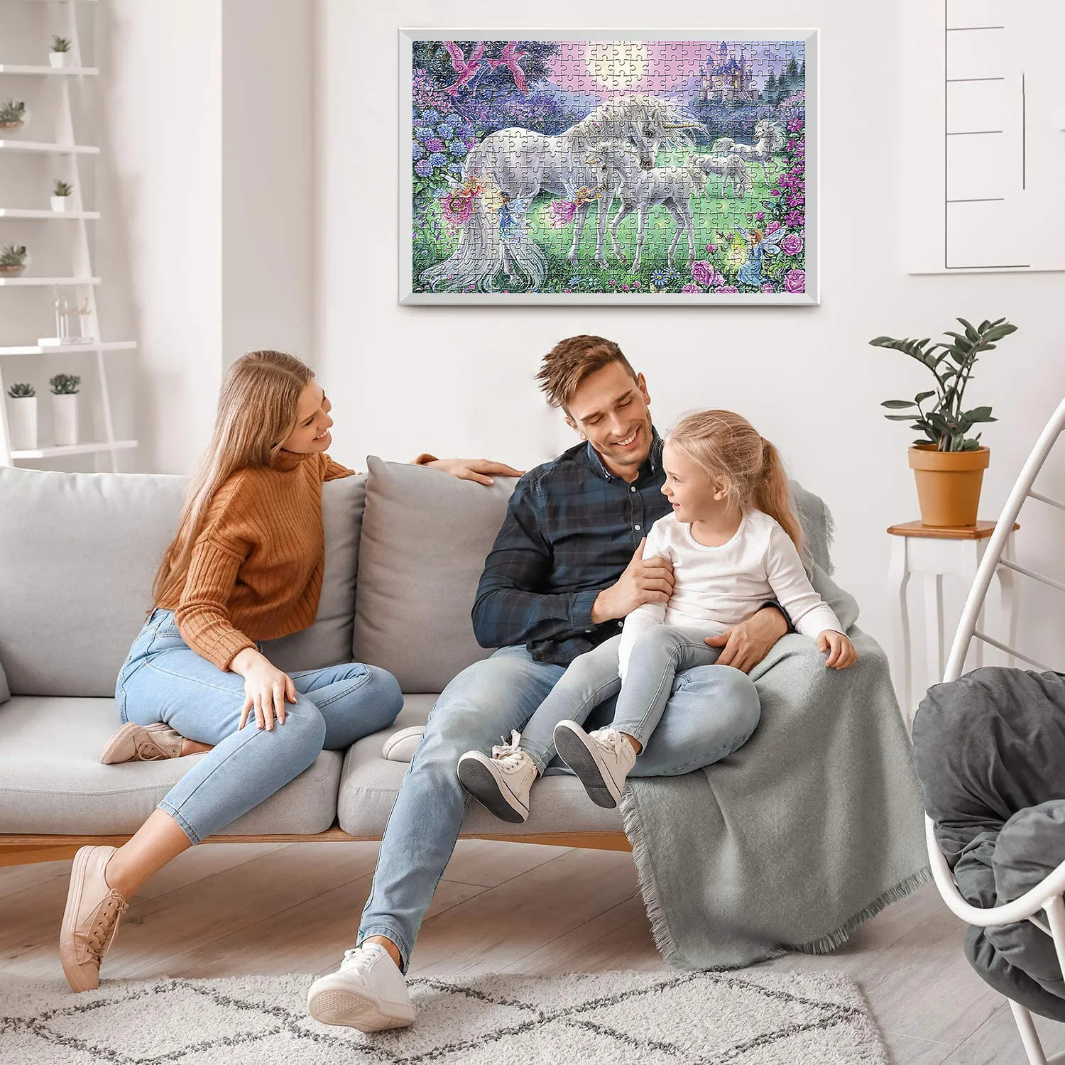 Unicorn Jigsaw Puzzle 1000 Pieces Home Decor Adults Puzzle Games Family Fun Floor Puzzles Educational Toys for Kids