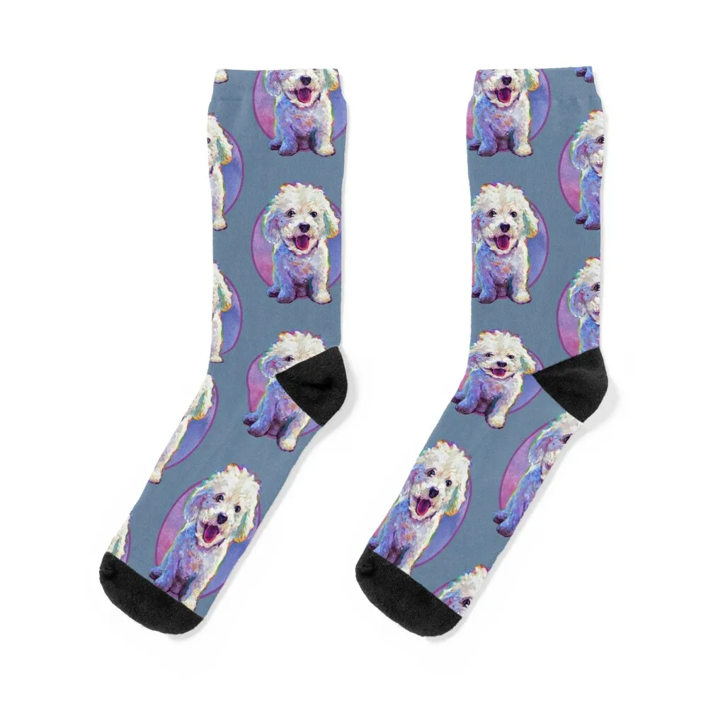 

Super Cute Bichon Frise by Robert Phelps Socks hip hop cotton floor Girl'S Socks Men's